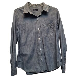 GAP Blue Casual Button Down Shirt Relaxed Fit - Size L